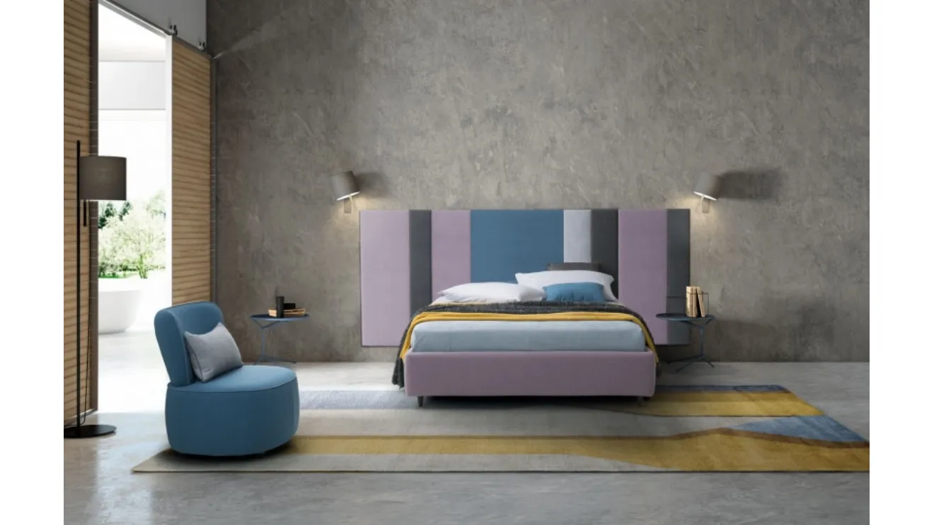 Letto singolo con testiera modulare Ground di Le Comfort