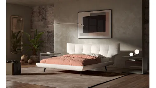 Letto in tessuto imbottito Thomas di Cattelan Italia